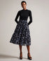 JACYKE-Dresses-Knit Bodice Midi Dress With Tiered Skirt- Ted Baker Romania